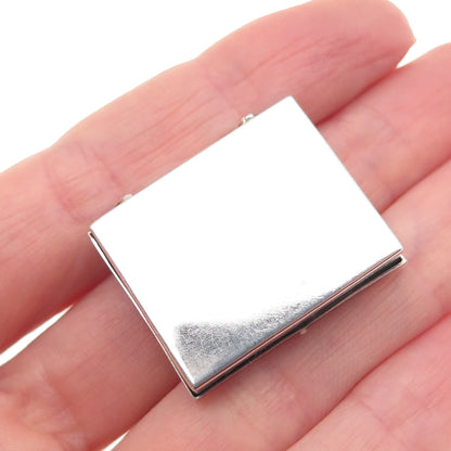 Old Pawn 925 Sterling Silver Vintage Southwestern Tribal Pill / Snuff Box