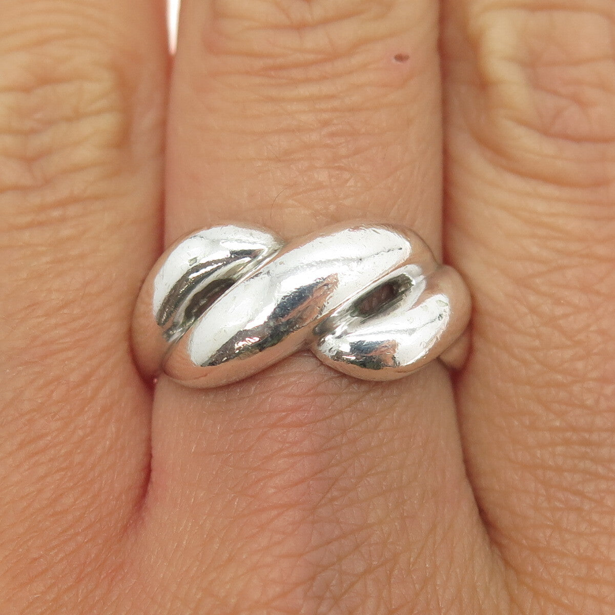 CHAPAL ZENRAY 925 Sterling Silver Vintage Modernist Ring Size 9
