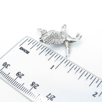 925 Sterling Silver Vintage Southwestern Eagle Bird Charm Pendant