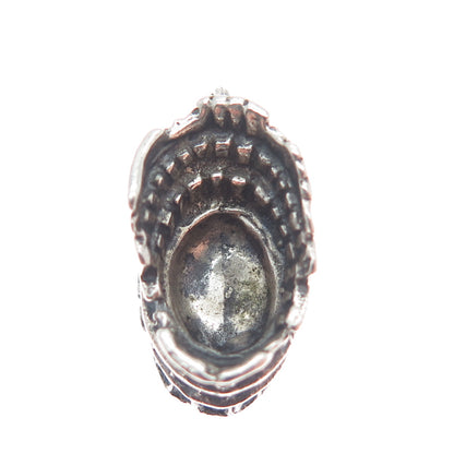 800 Silver Vintage Colosseum Oxidized Minimalist 3D Charm Pendant