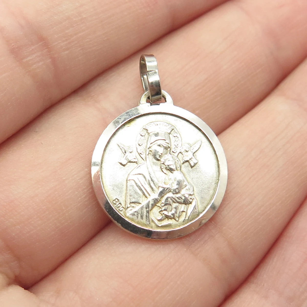 800 Silver Vintage Joannes XXIII Religious Theme Pendant
