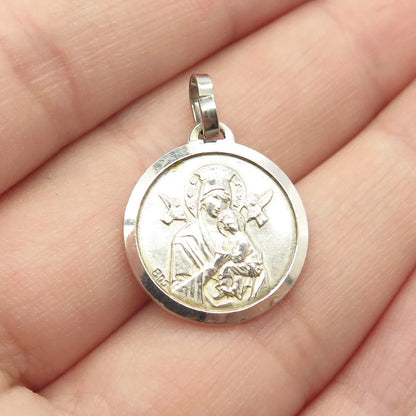 800 Silver Vintage Joannes XXIII Religious Theme Pendant