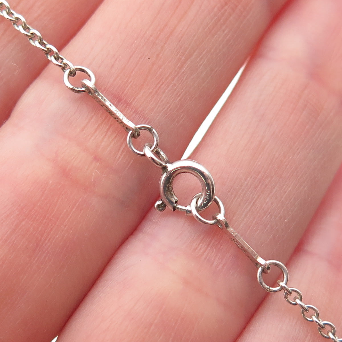 Tiffany & Co. Elsa Peretti Sterling Silver Vintage Open Heart Chain Necklace 16"