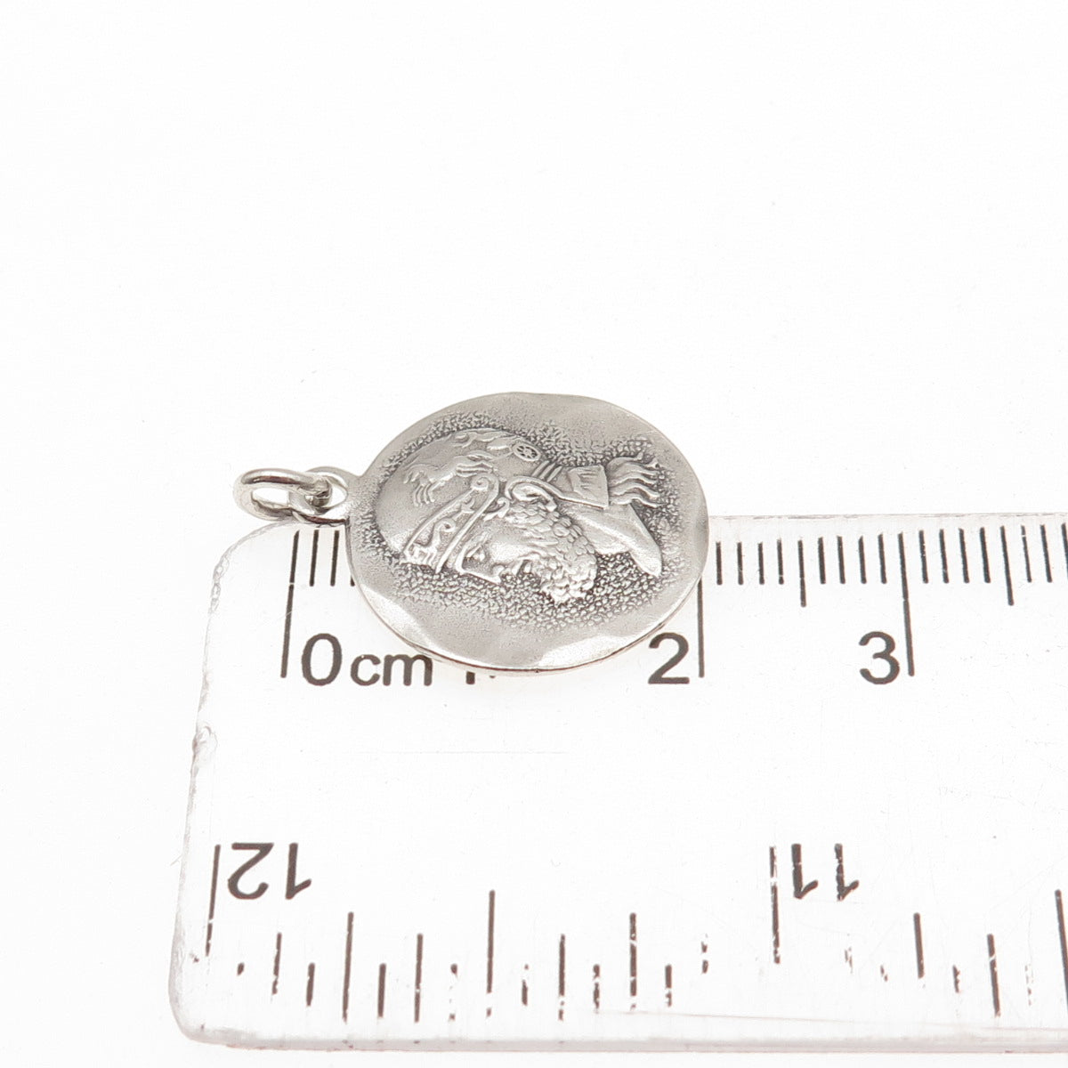Lewis Bros. Sterling Silver Vintage Zeus Greek God Oxidized Mini Charm Pendant