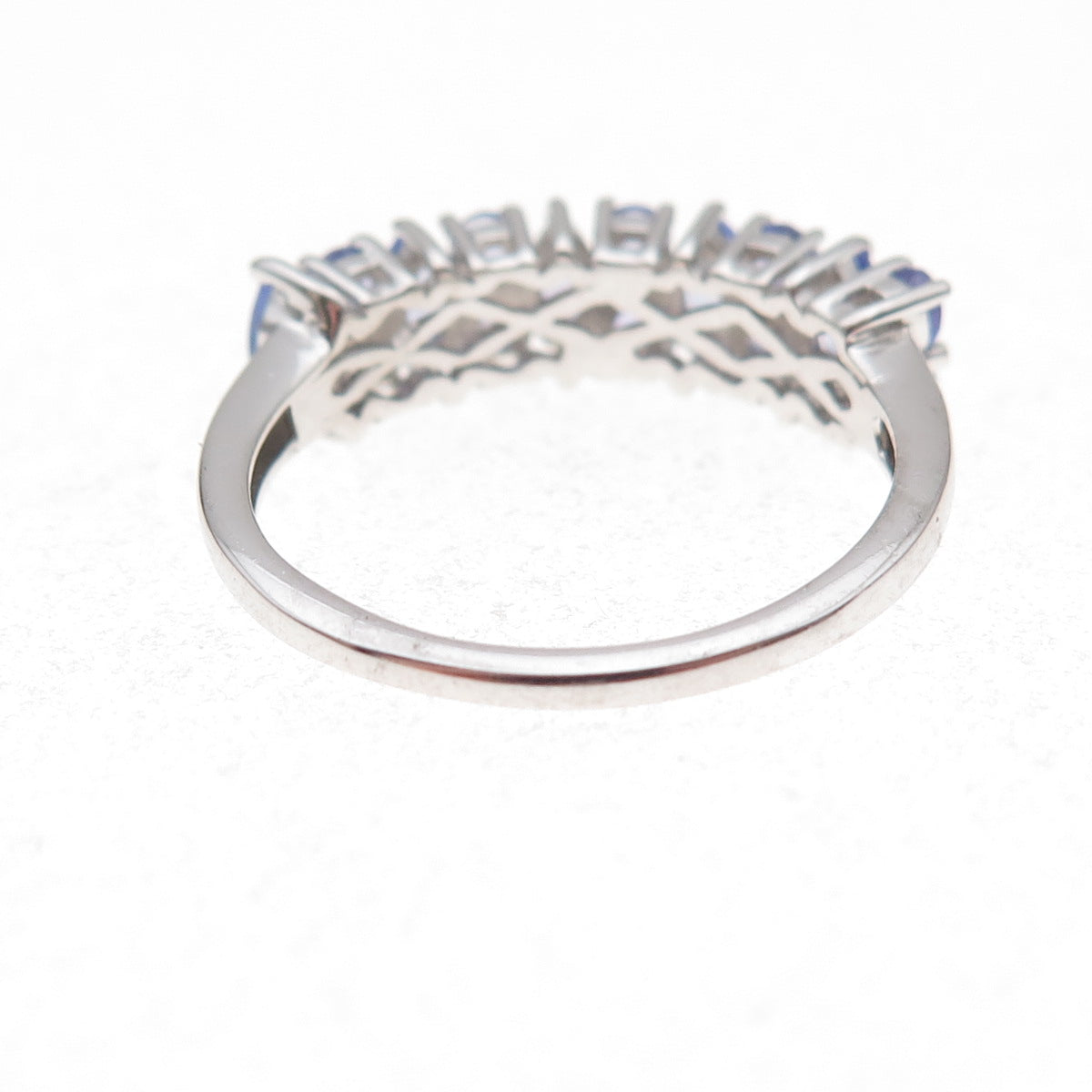 Chuck Clemency 925 Sterling Silver Real Multi-Cut Tanzanite Ring Size 8.25