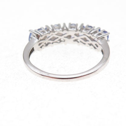 Chuck Clemency 925 Sterling Silver Real Multi-Cut Tanzanite Ring Size 8.25