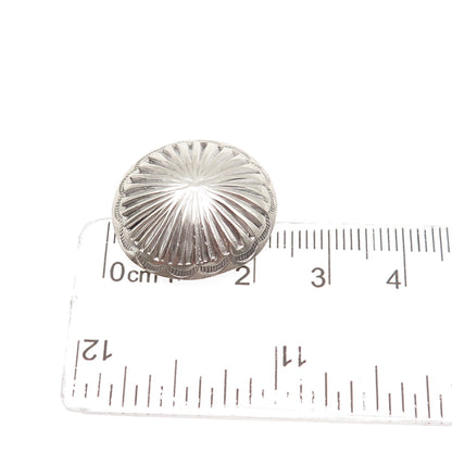 Old Pawn 925 Sterling Silver Vintage Southwestern Oxidized Tribal Concho Button