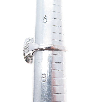 IMENA 925 Sterling Silver Round-Cut C Z Ring Size 7