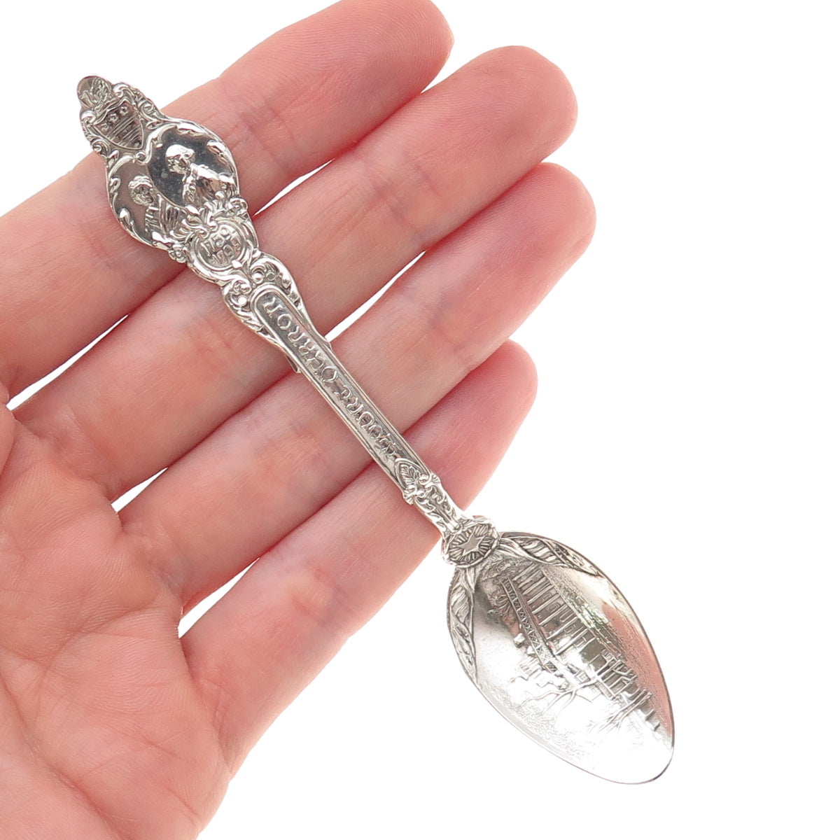 Moore & Leding 925 Sterling Silver Antique 1891 Mount Vernon Coffee Spoon