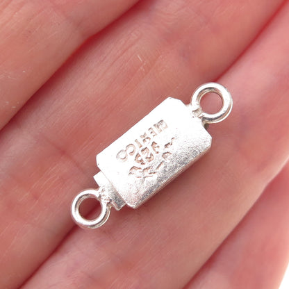 925 Sterling Silver Vintage Mexico Bracelet / Necklace Box Lock Clasp