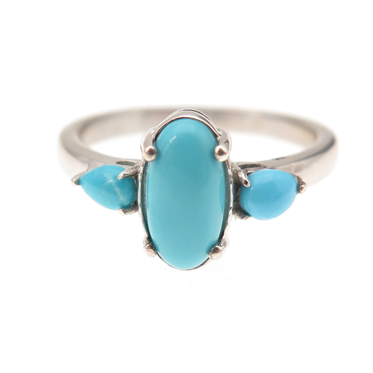 Chuck Clemency 925 Sterling Silver Real Sleeping Beauty Turquoise Ring Size 8