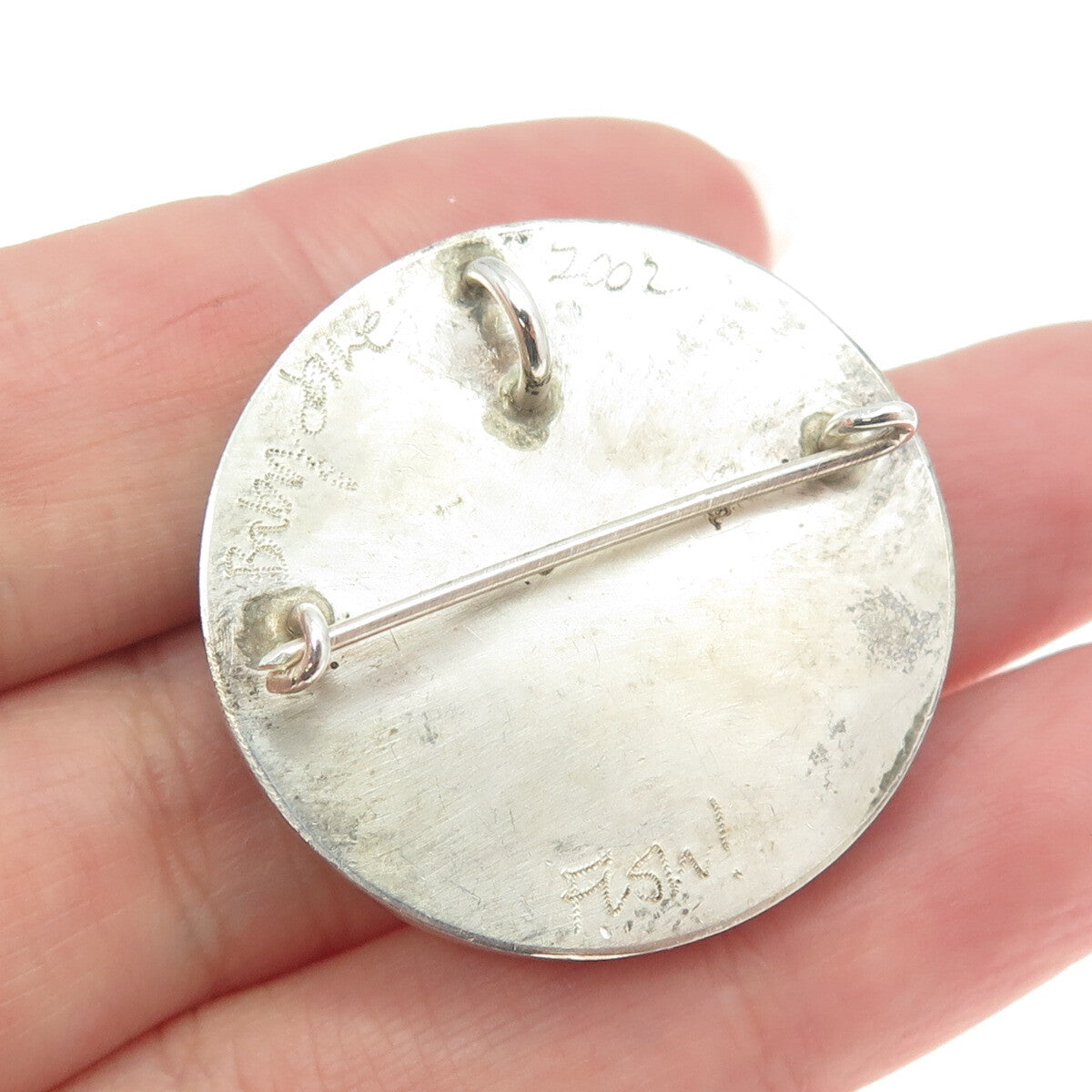 BABY JANE 925 Sterling Silver Vintage 2002 Barracuda & Snapper Fish Pin Pendant