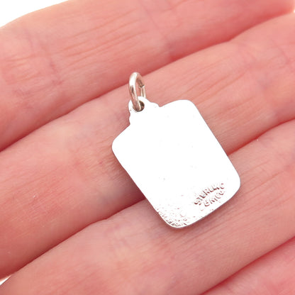 BREADNER CO. 925 Sterling Silver Vintage Enamel Bermuda Mini Charm Pendant