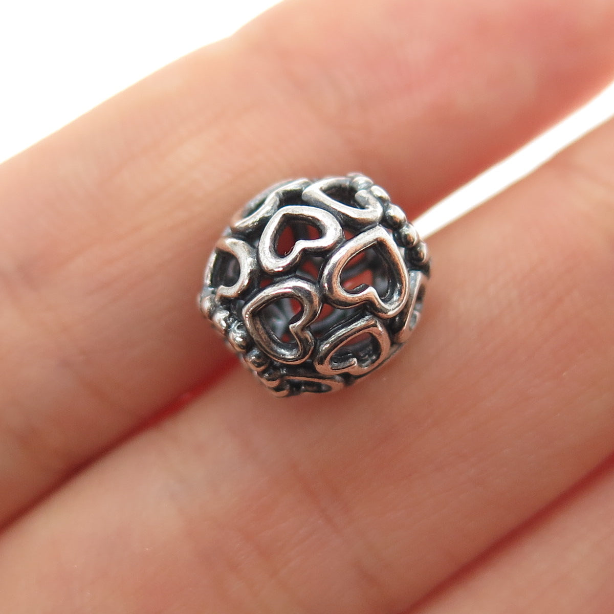 PANDORA 925 Sterling Silver Open Your Heart Slide Bead Charm