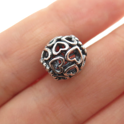 PANDORA 925 Sterling Silver Open Your Heart Slide Bead Charm