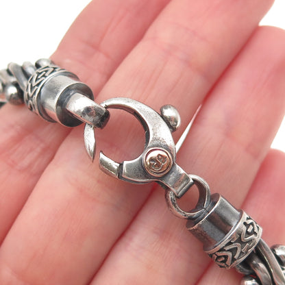 Rodney de Gruchy 925 Sterling Silver Vintage Modernist Link Bracelet 6.5"