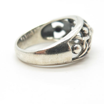925 Sterling Silver Vintage Celtic Love Knot Dome Ring Size 7.75