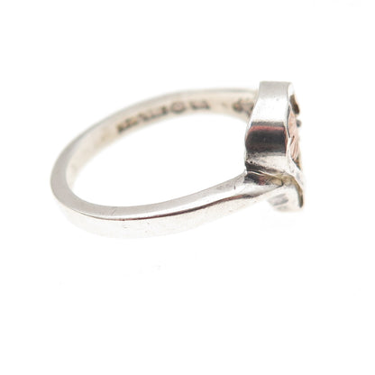 Wheeler Mfg 925 Sterling Silver 12K Gold Vintage Black Hills Ring Size 6.25