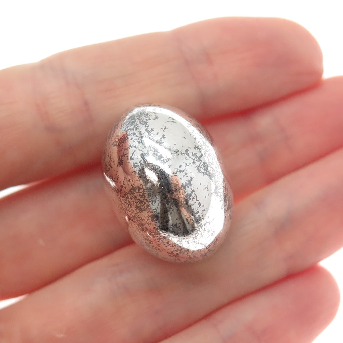 Old Pawn 925 Sterling Silver Vintage Southwestern Navajo Pearl Bead for Necklace