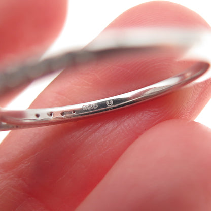 925 Sterling Silver Round-Cut C Z Promise Ring Size 6.75