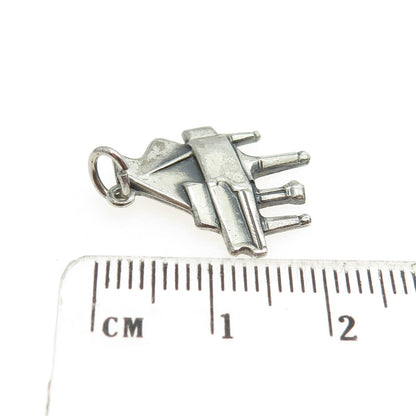 925 Sterling Silver Antique Art Deco Grand Piano Pendant