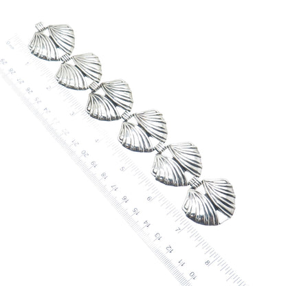 925 Sterling Silver Vintage Mexico Butterfly Wing Link Bracelet 7"
