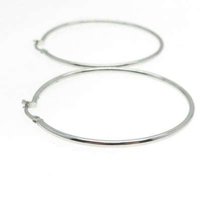 925 Sterling Silver Large Hoop Earrings