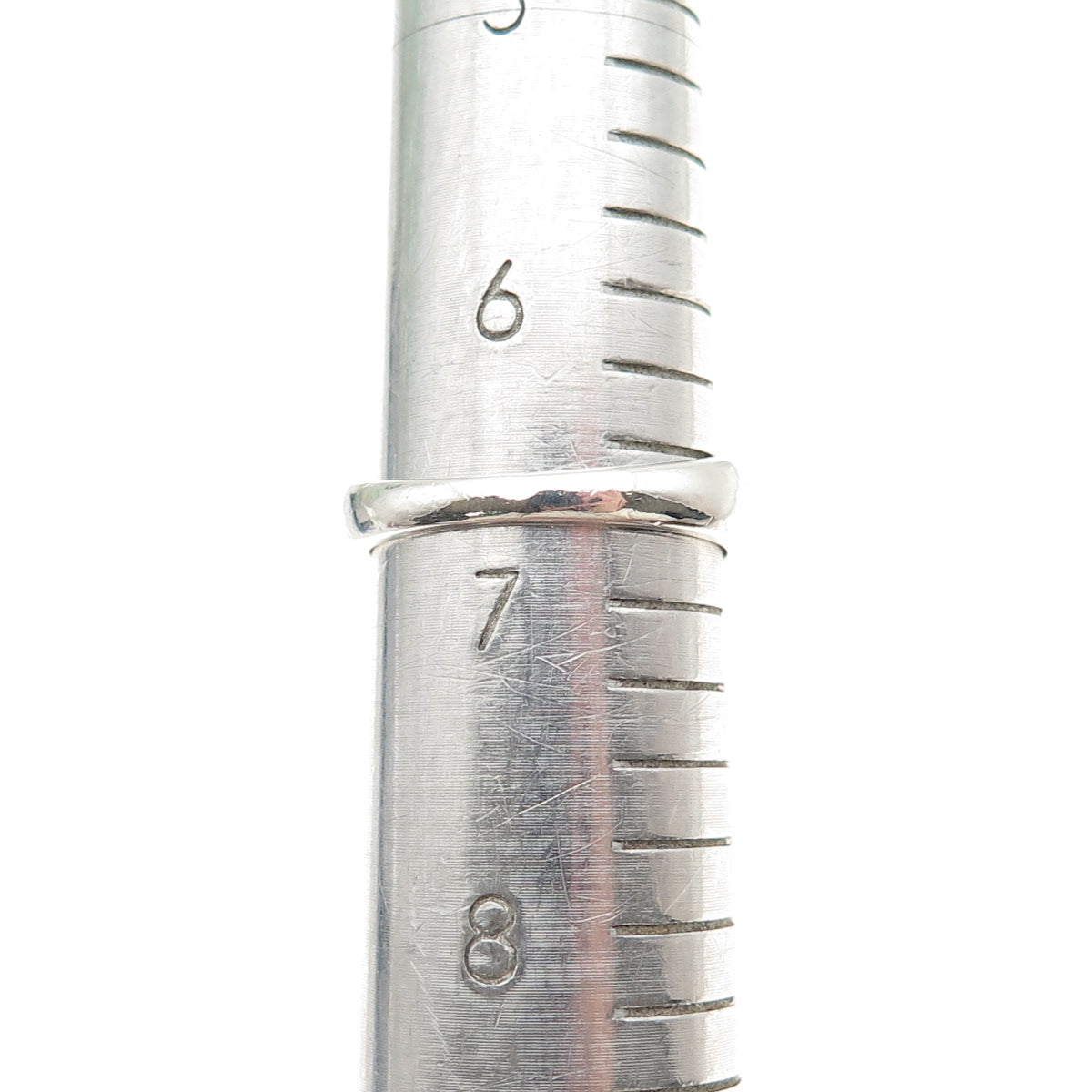 SUN 925 Sterling Silver Real Round-Cut Diamond Bypass Ring Size 6.75