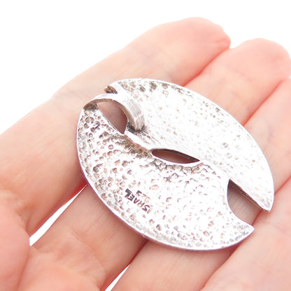 925 Sterling Silver Vintage Israel Modernist Yin Yang Slide Pendant
