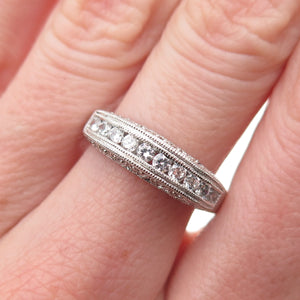925 Sterling Silver Round-Cut C Z Ring Size 7