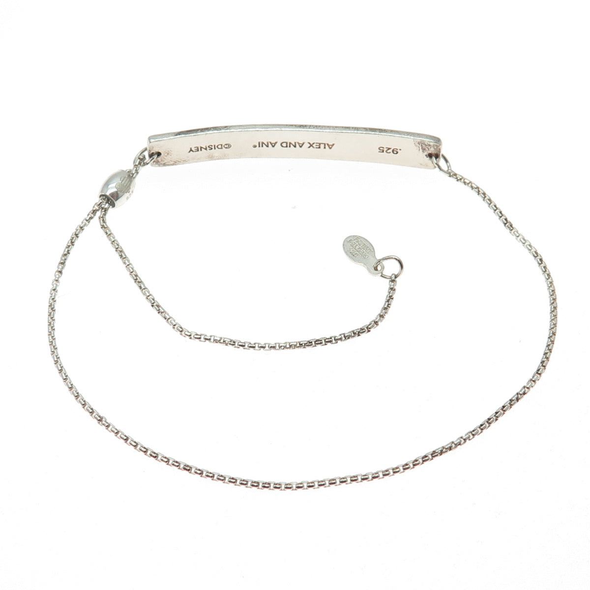 ALEX & ANI DISNEY 925 Sterling Enamel See The Unseen Adjustable Bracelet 6-10"