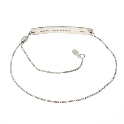 ALEX & ANI DISNEY 925 Sterling Enamel See The Unseen Adjustable Bracelet 6-10"