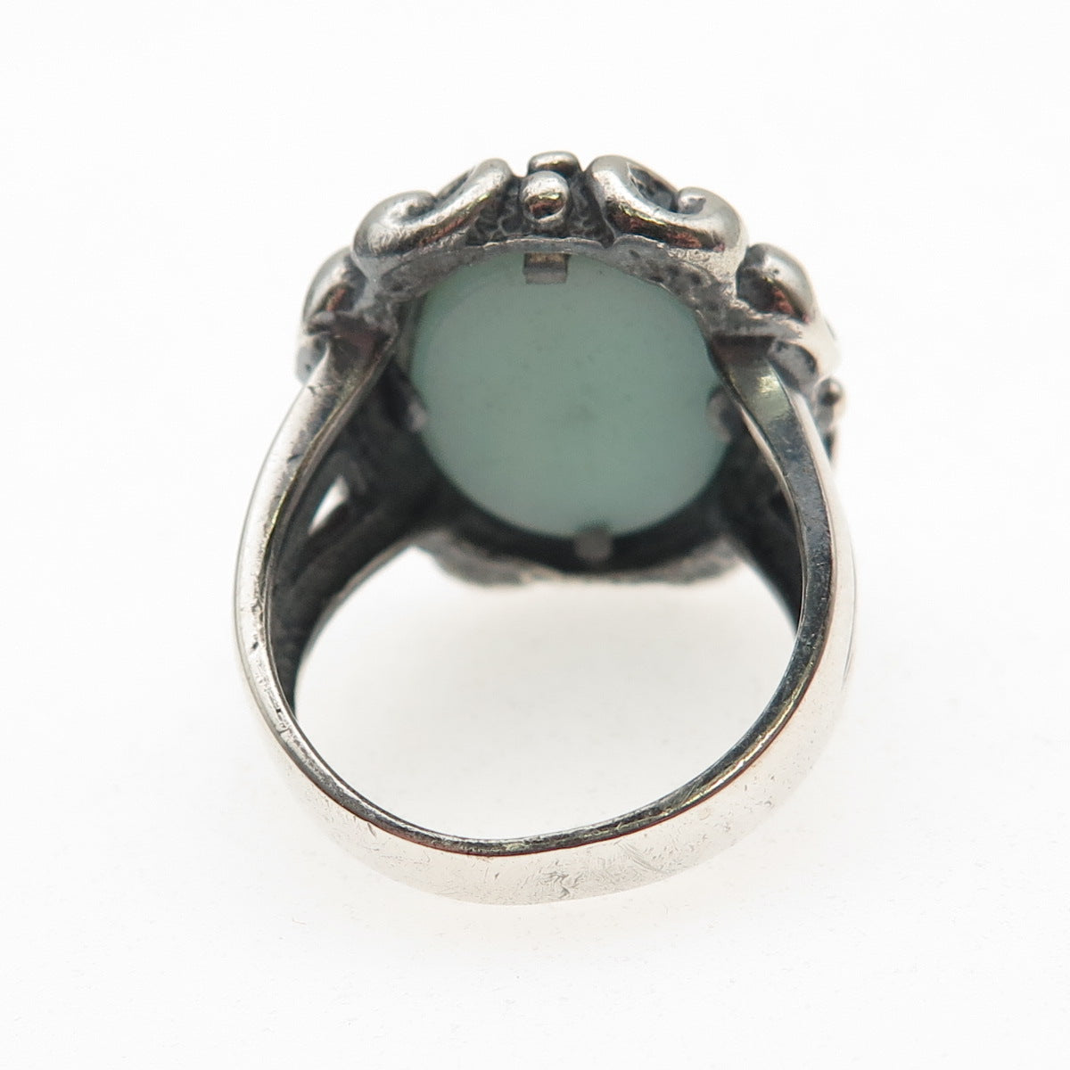 Chateau D’Argent 925 Sterling Silver Vintage Real Amazonite Ring Size 7.25