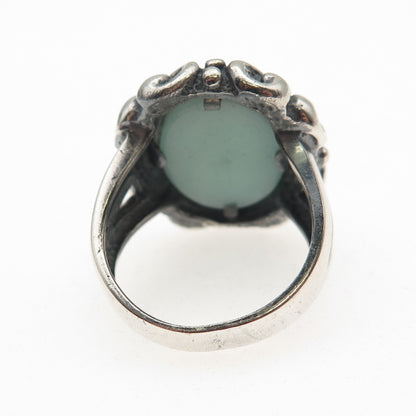 Chateau D’Argent 925 Sterling Silver Vintage Real Amazonite Ring Size 7.25