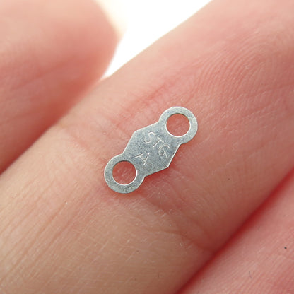 925 Sterling Silver Old Stock Vintage SET of 550 Chain Clasp Tags