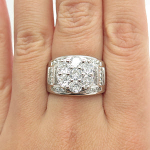 925 Sterling Silver Multi-C Z Ring Size 8.25