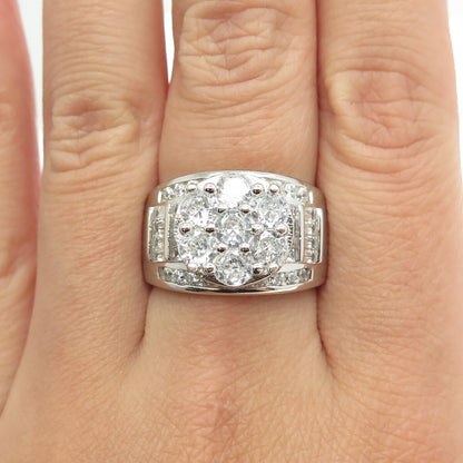 925 Sterling Silver Multi-C Z Ring Size 8.25