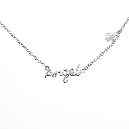 925 Sterling Silver Angel Cable Chain Necklace 16-18"
