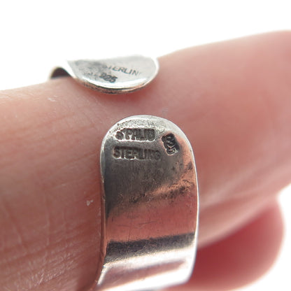 JOACHIM S’PALIU 925 Sterling Vintage Spain Modernist Adjustable Ring Size 5.75