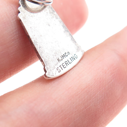 KJM CO. 925 Sterling Silver Vintage Lighthouse Oxidized Minimalist Charm Pendant