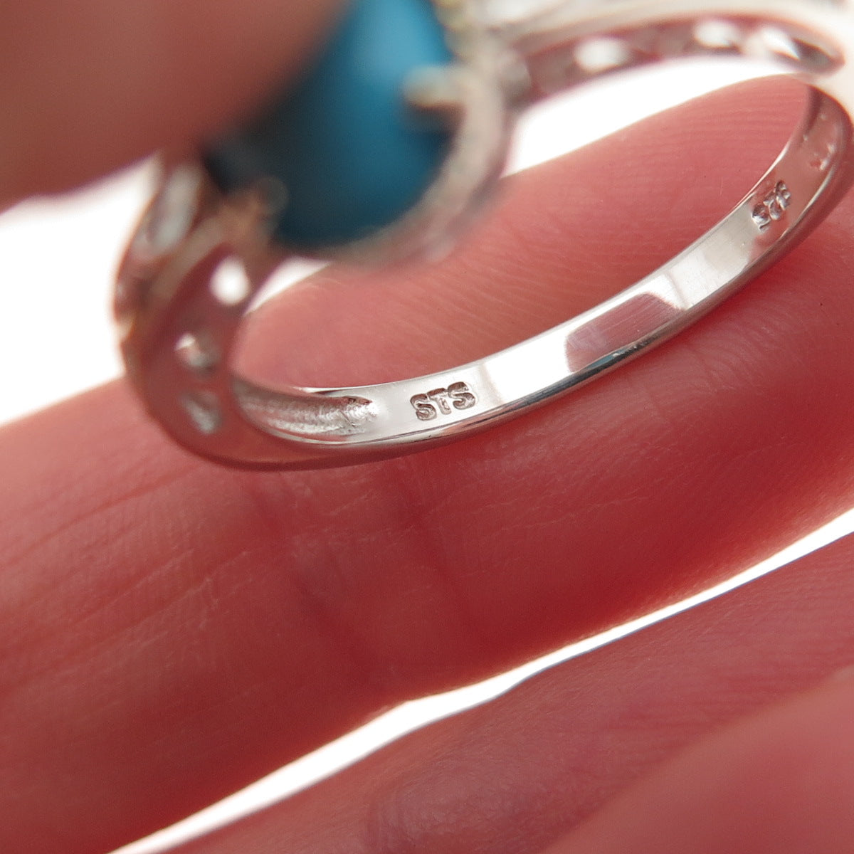 Chuck Clemency 925 Sterling Silver Real Sleeping Beauty Turquoise Ring Size 8