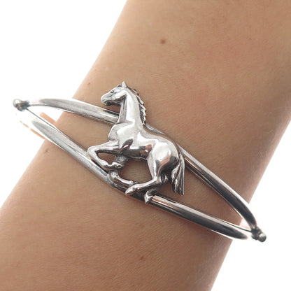 CAROL FELLEY Sterling Silver Vintage 1991 Wild Horse Adjustable Bracelet 6.5"