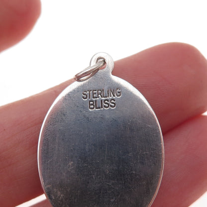Bliss 925 Sterling Silver Vintage Saint Martin Religious Medal Charm Pendant