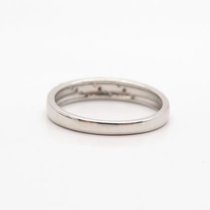 S925 Sterling Silver DBJ Striped Dotted Band Ring Size 8.75