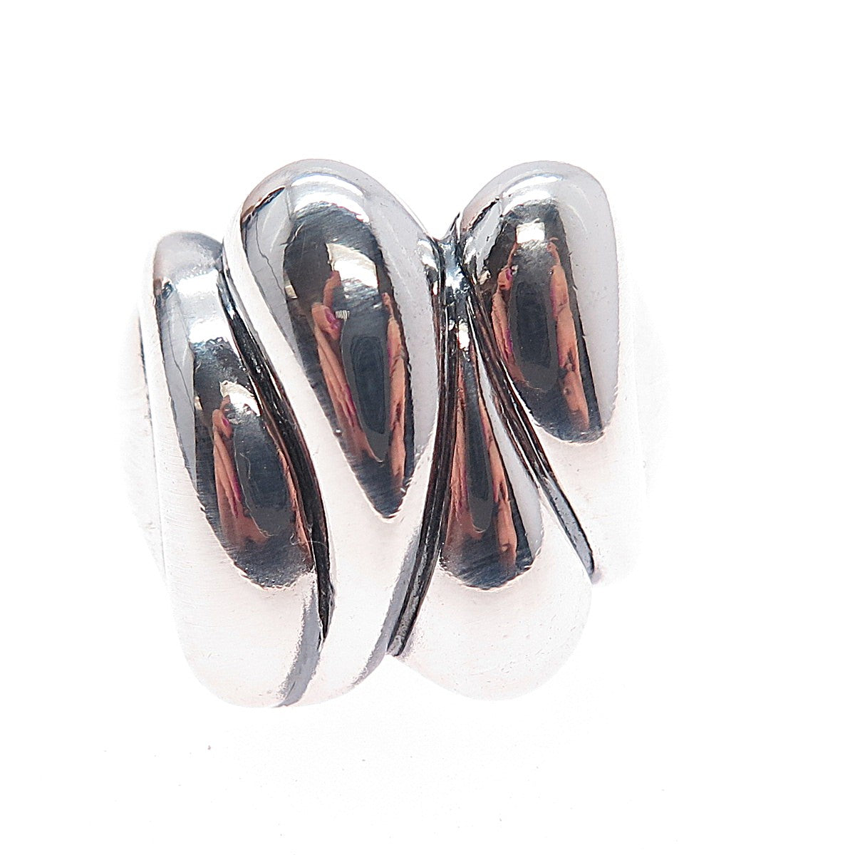 MWS Mark Wasserman Samara 925 Sterling Silver Vintage Modernist Ring Size 6.5