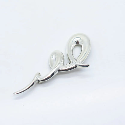 925 Sterling Silver Vintage Lightning Bolt Pin Brooch