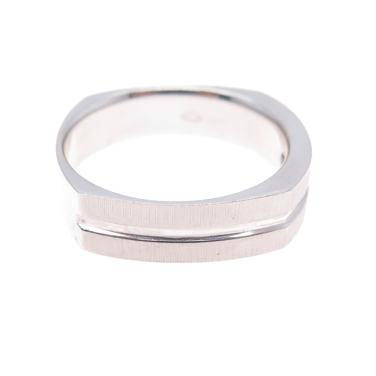 925 Sterling Silver Princess-Cut C Z Modernist Band Ring Size 11