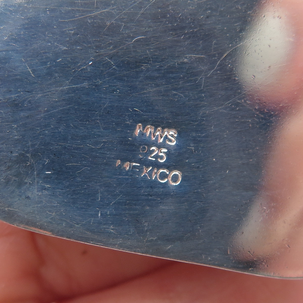 MWS Mark Wasserman Samara Sterling Silver Vintage Mexico Modernist Slide Pendant