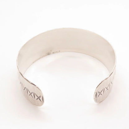 925 Sterling Silver Vintage Gorham Satin Finish Carved Adjustable Bracelet 7.25"
