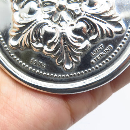 925 Sterling Silver Vintage Lunt 1976 Floral Ornament